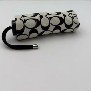 COACH NY • MINI Purse Umbrella in Signature Black / White